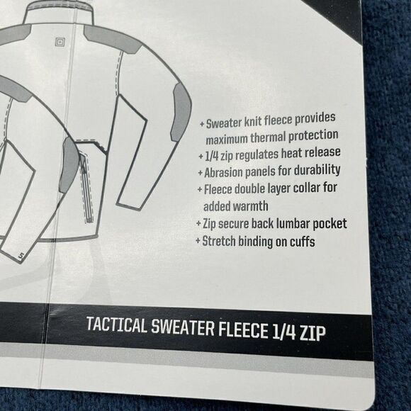 5.11 Tactical Sweater Fleece 1/4 Zip Jacket NEW - Picture 8 of 11